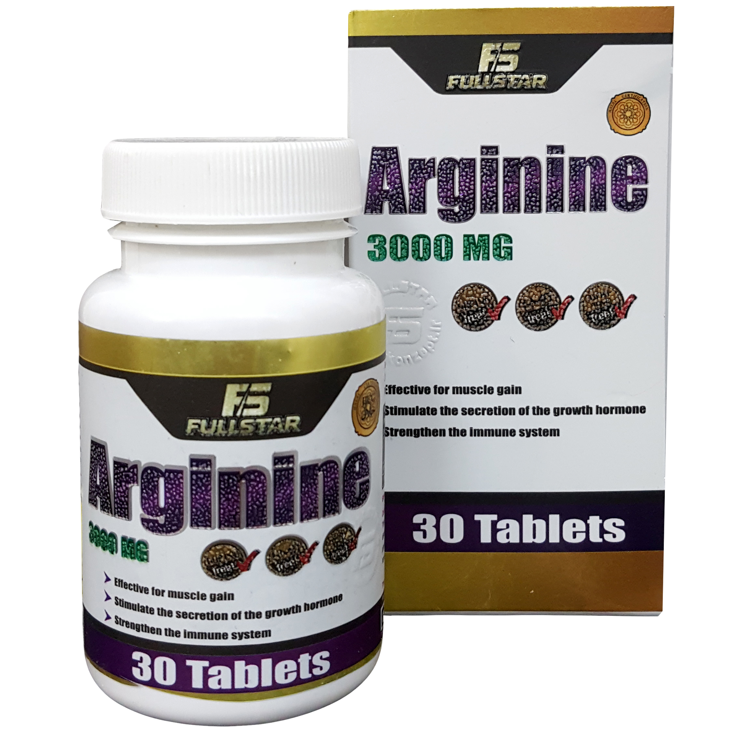 قرص آرژنین فول استار - 1000 میلی گرم بسته 30 عددی