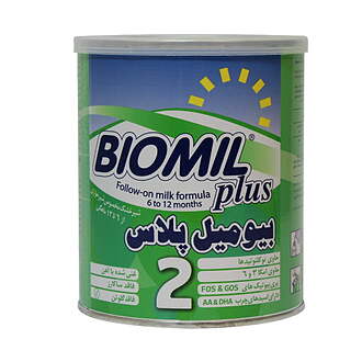 شیر خشک بیومیل پلاس 2 فاسبل مناسب 6 تا 12 ماهگی 400 گرمی