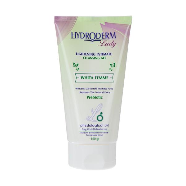 ژل بهداشتی روشن کننده بانوان هیدرودرم مدل Whita Femme مقدار 150 گرم