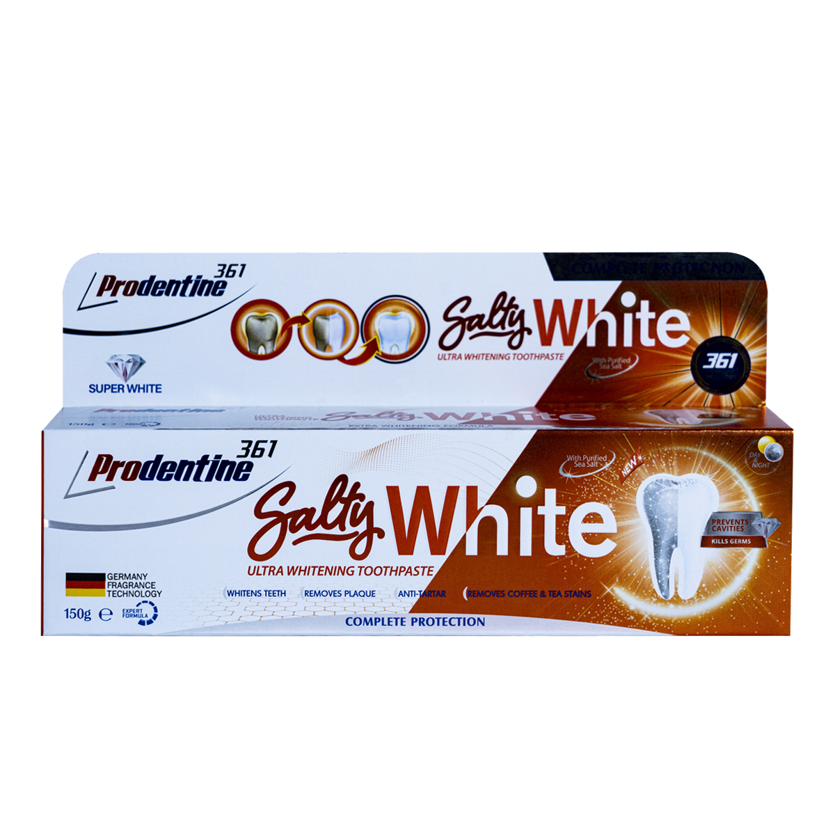 خمیر دندان پرودنتین مدل Salty White وزن 150 گرم