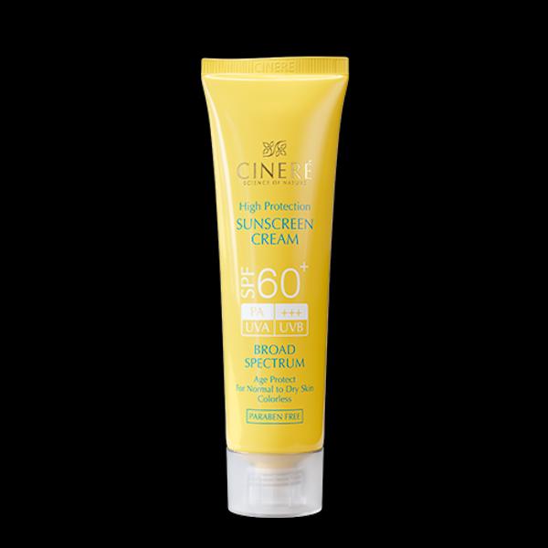 کرم ضد آفتاب نرمال سینره بدون رنگ +SPF60 حجم 50 میلی لیتر