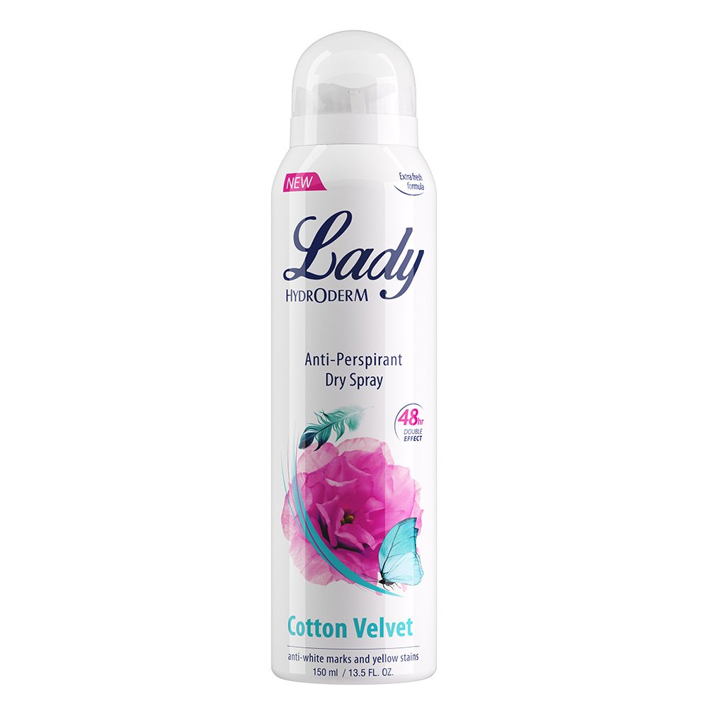 اسپری دئودورانت زنانه هیدرودرم مدل Cotton Velvet حجم 150 میلی لیتر
