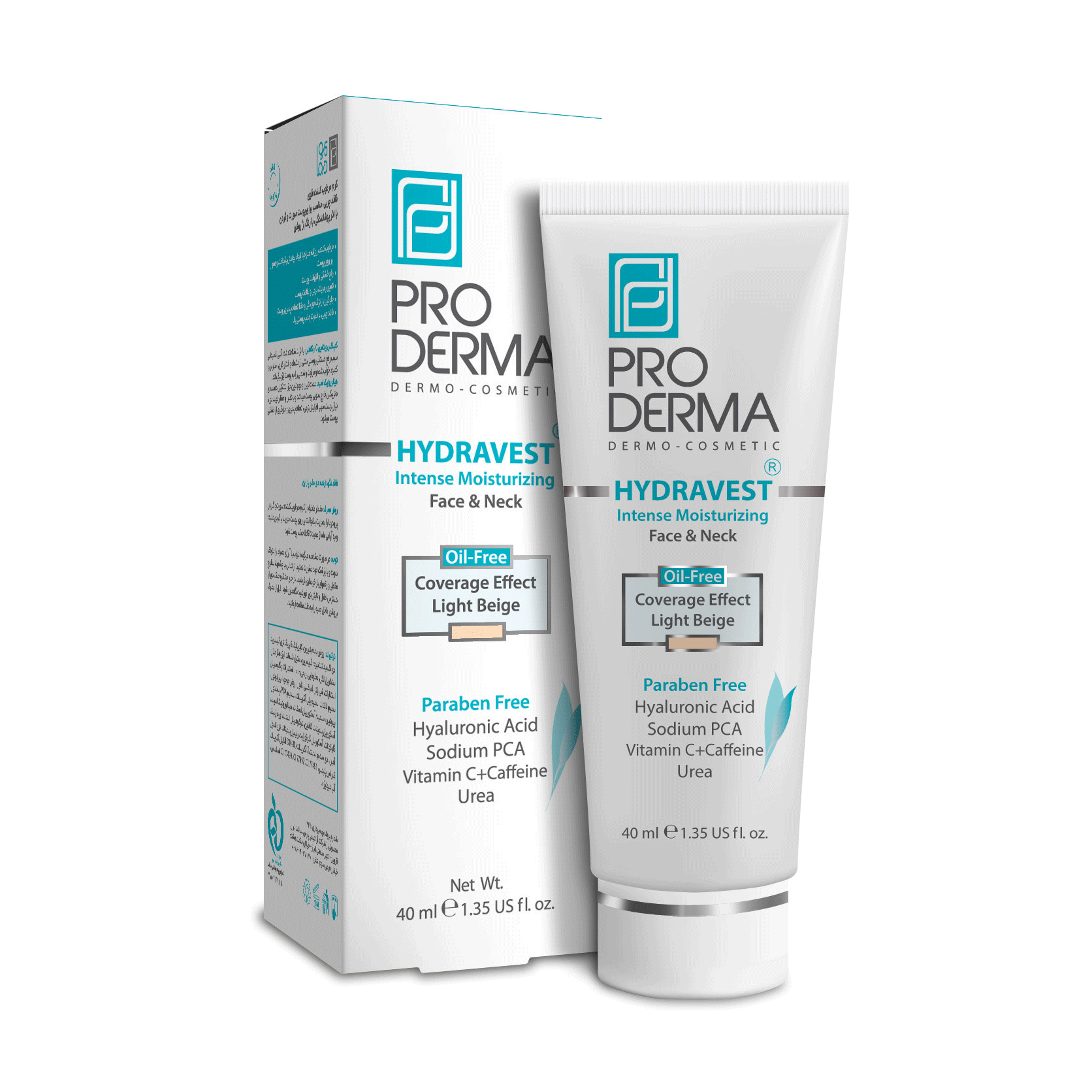 کرم مرطوب کننده قوی پرودرما مناسب پوست صورت و گردن ۴۰ میلی لیتر