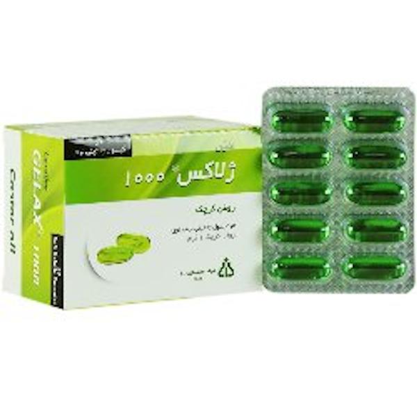 کپسول ژلاکس ۱۰۰۰ (روغن کرچک) دانا 50 عددی