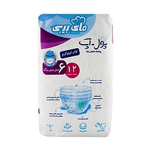 پوشک شورتی سایز 6 خیلی خیلی بزرگ مای بیبی مدل پول آپ بسته 12 عددی