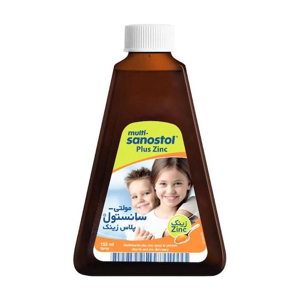 مولتی ویتامین با زینک سانستول حجم 155 میلی لیتر