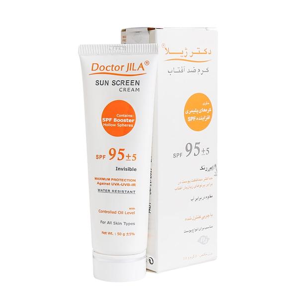 کرم ضدآفتاب با چربی کنترل شده SPF95 بی رنگ دکتر ژیلا