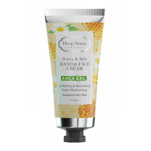 کرم مرطوب کننده دست و صورت شیر و عسل دیپ سنس