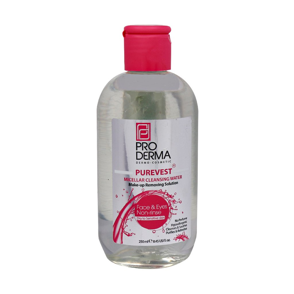 محلول پاک کننده آرایش چشم و صورت پوست خشک پرودرما