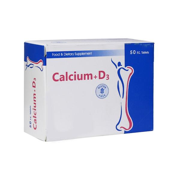 قرص روکش دار کلسیم و D3 داروپخش 50 عدد