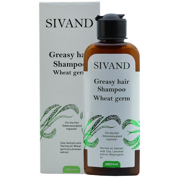 شامپو روغن جوانه گندم موی چرب سیوند
