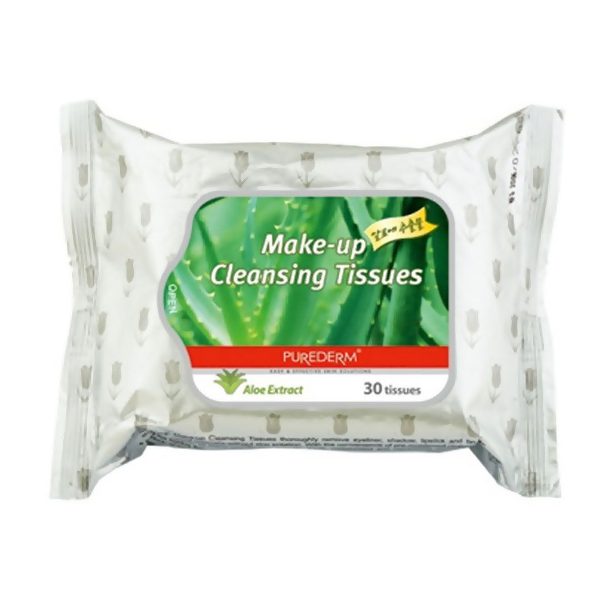 دستمال مرطوب پاک کننده آرایش پیوردرم با عصاره آلوئه ورا 30 عدد
