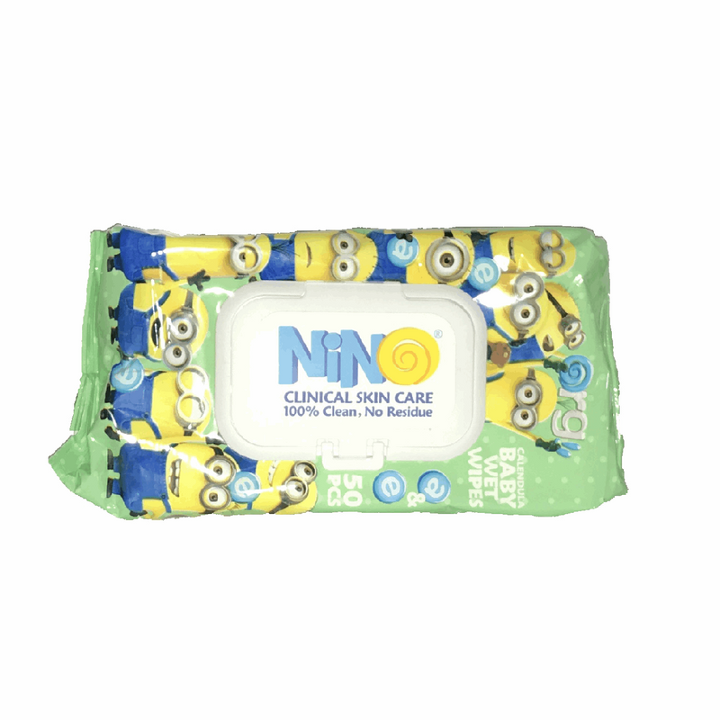 دستمال مرطوب پاک کننده کودک کالاندولا ویتامین آ و ای 50عددی