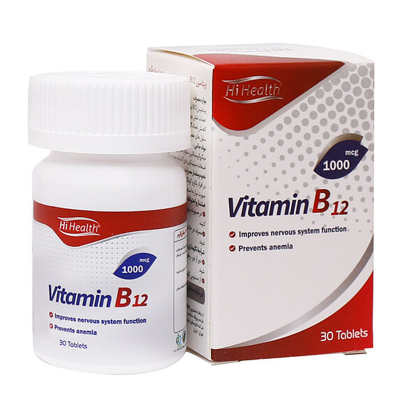 قرص ویتامین B12 1000 های هلث 30عددی