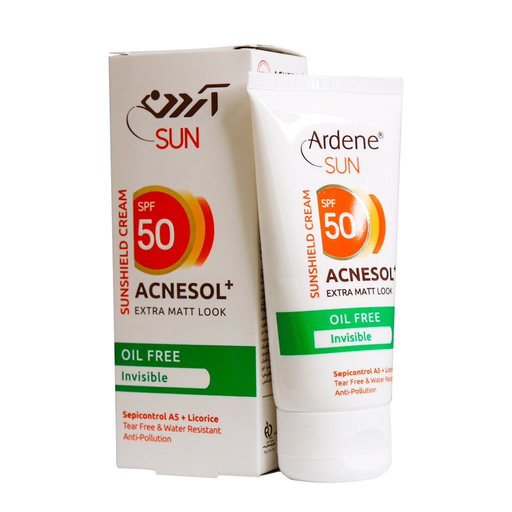 کرم ضد آفتاب آکنه سل آردن SPF50 مناسب پوست چرب بدون رنگ ۵۰ گرم