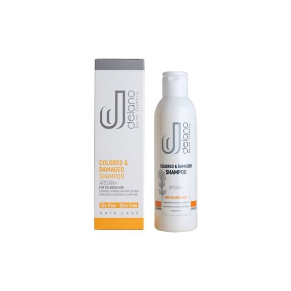 دلانو شامپو موهای رنگ شده حاوی روغن آرگان فاقد سولفات 200ml