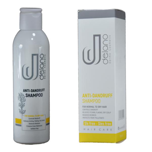 دلانو شامپو ضد شوره مناسب موهای خشک و نرمال 200ml