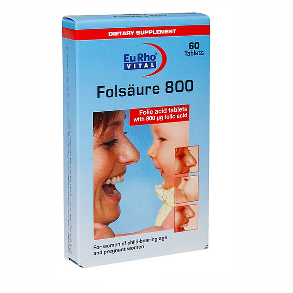 کپسول فولیک اسید 800 یوروویتال 60 عددی