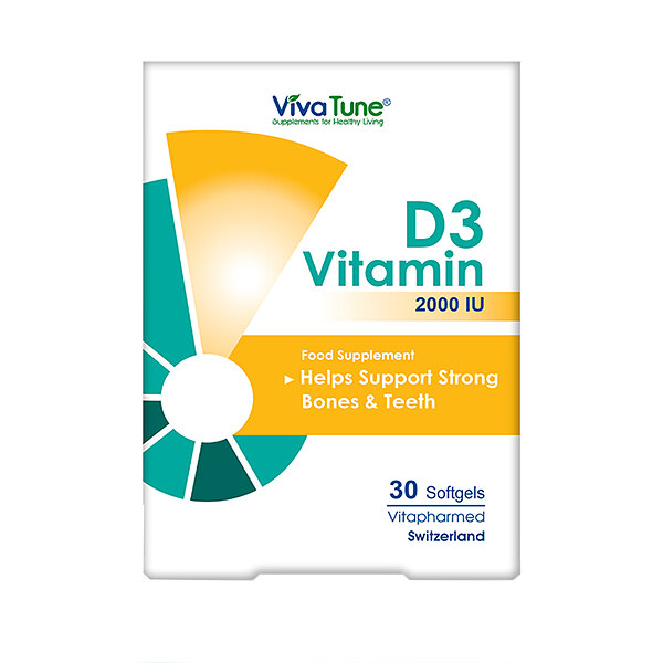 کپسول نرم ژلاتینی ویتامین D3 2000 واحد ویواتیون 30 عدد