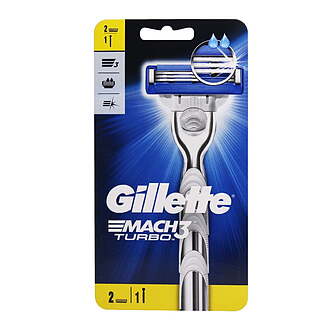 خود تراش مچ تری ژیلت مدل Mach 3 Turbo همراه با 2 یدک