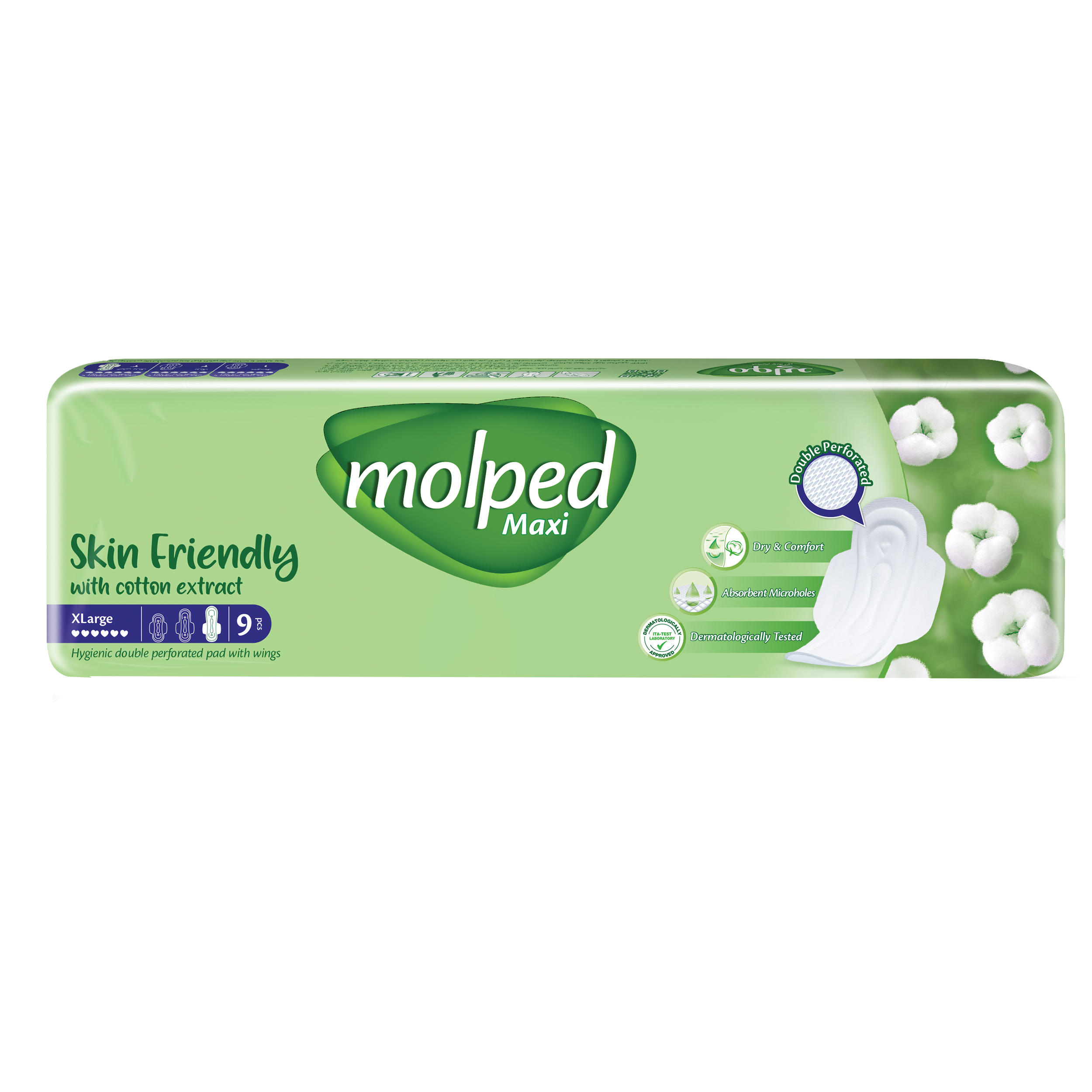 نوار بهداشتی ضخیم خیلی بزرگ مولپد مناسب استفاده در شب ۹ عدد