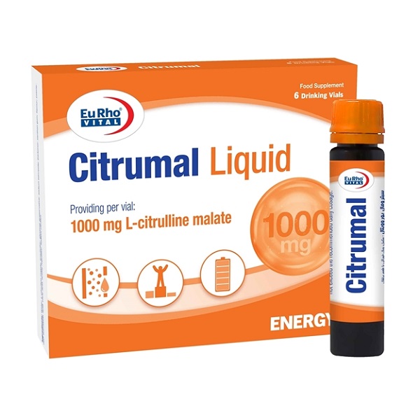 ویال خوراکی سیترومال 1000میلی گرم یوروویتال 6 عدد