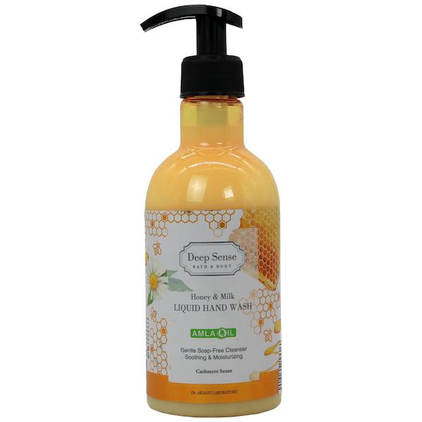 مایع دستشویی کرمی شیر و عسل دیپ سنس ۴۰۰ میلی لیتر