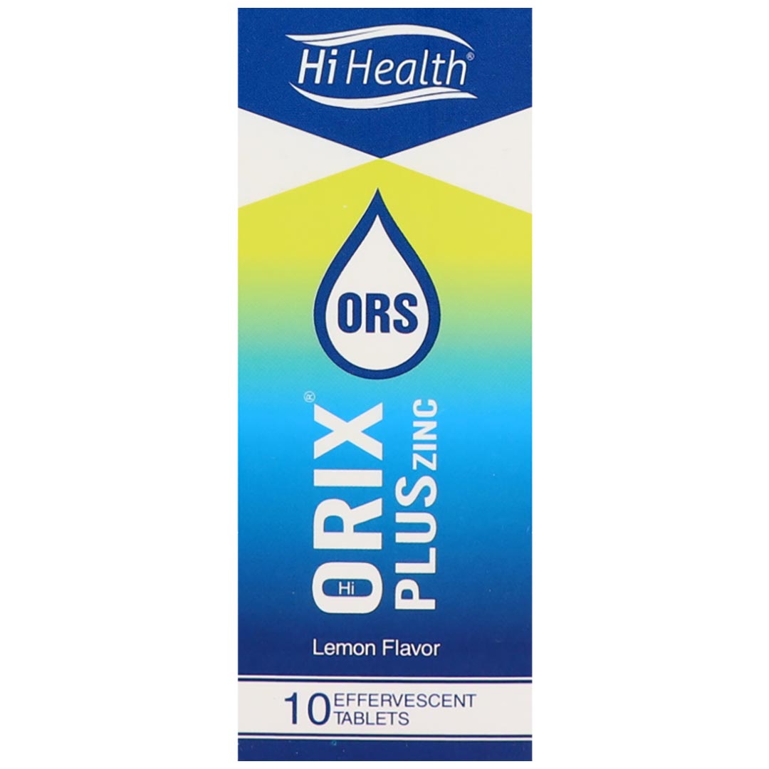 اوریکس پلاس زینک قرص جوشان با طعم لیمو 10 عددی های هلث او آر اس