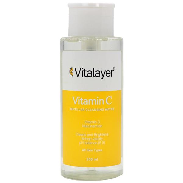 محلول پاک کننده آرایش ویتامین سی ویتالیر مناسب انواع پوست 250 میلی لیتر