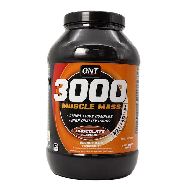 گینر ماسل مس پودر خوراکی 2000 گرم با طعم شکلات کیو ان تی