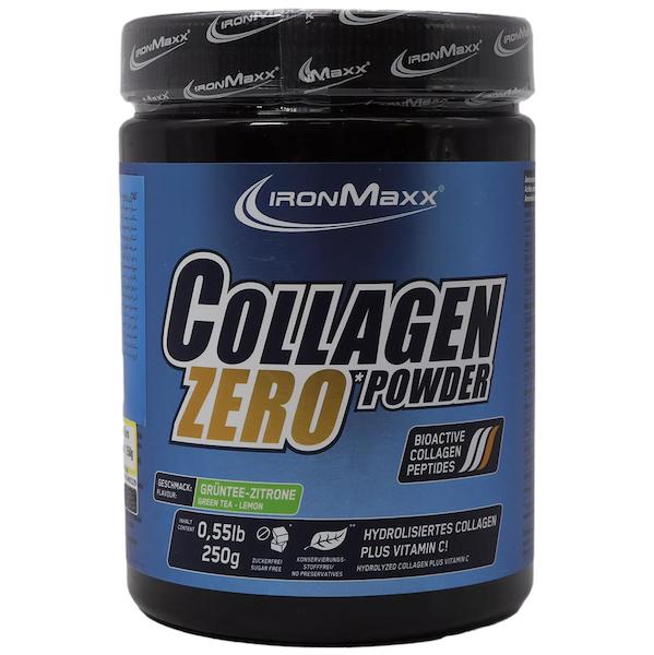 کلاژن زیرو پودر خوراکی با طعم چای سبز و لیمو 250 گرم آیرون مکس