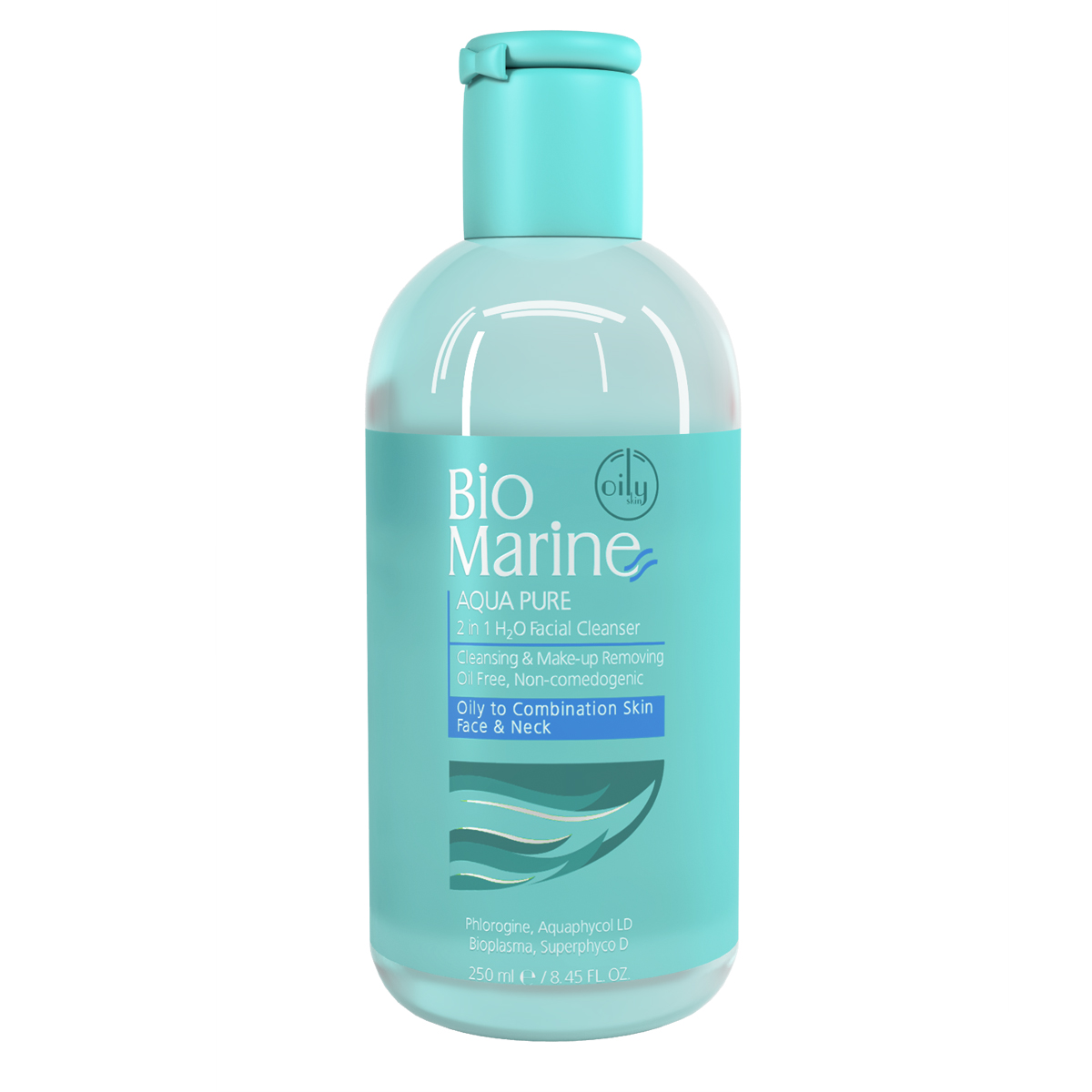 مایع پاک کننده آرایش 2 در 1 بایومارین مناسب پوست چرب و جوشدار 250 میلی لیتر
