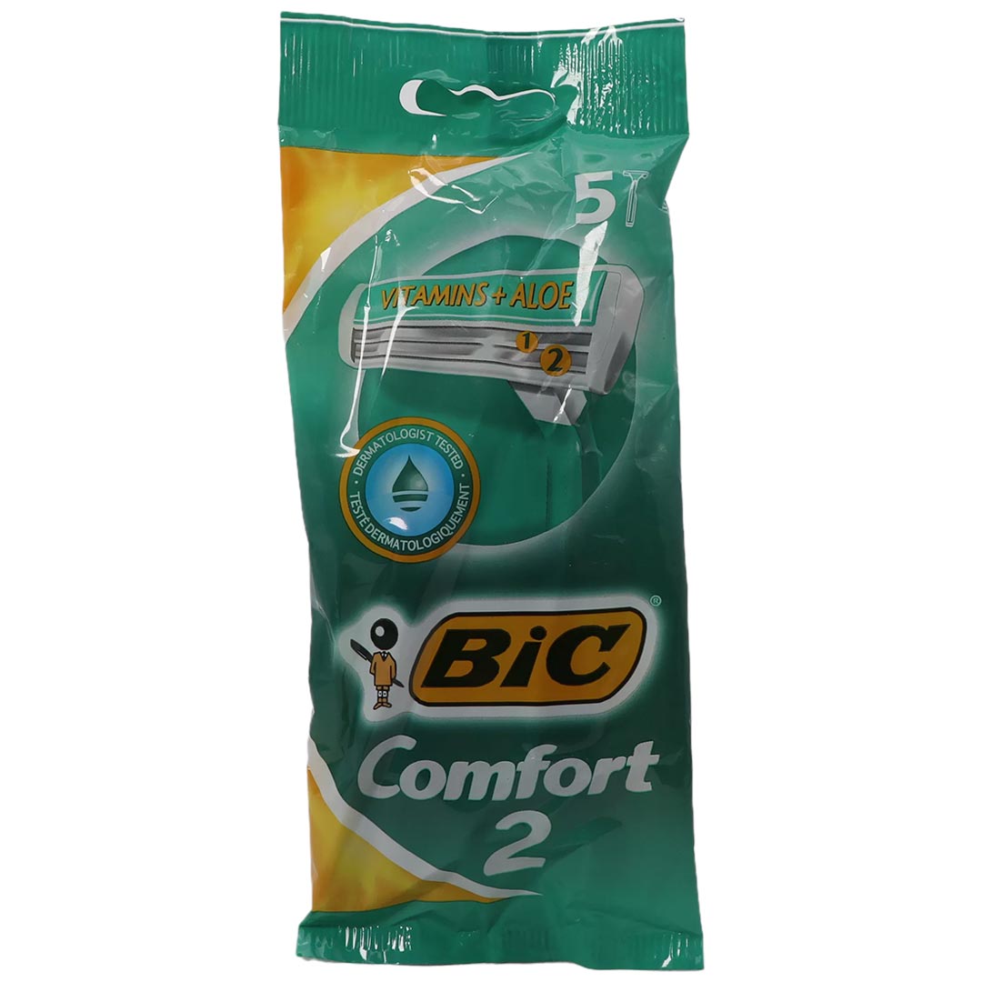 تیغ دولبه کامفورت شماره 2 مخصوص پوست های حساس 5 عددی بیک