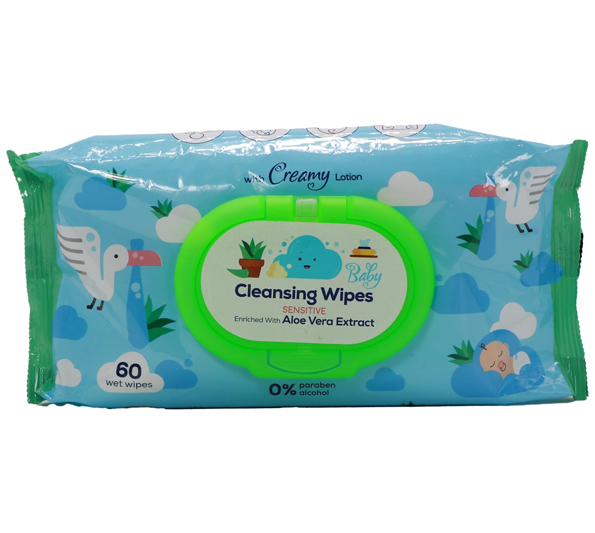 دستمال مرطوب پاک کننده کودک کانواس 60 عددی