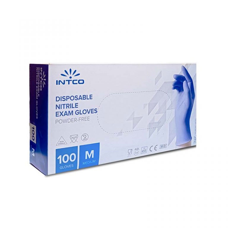 دستکش نیتریل سایز مدیوم 100 عددی اینتکو