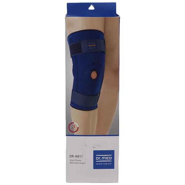 زانو بند آتل دار متحرک با کش دوبل محافظ سیلیکونی مدل کی 011 سایز لارج دکتر مد