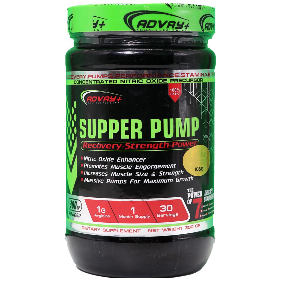 سوپر پمپ پودر خوراکی با طعم پرتقال 300 گرم ادوای