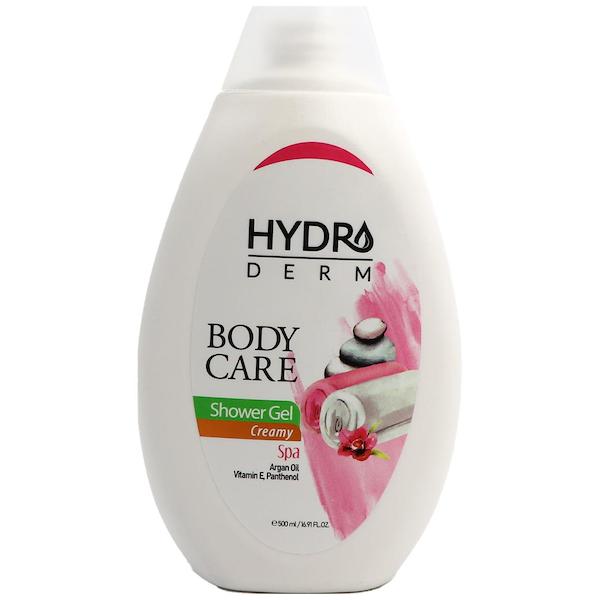 شامپو بدن کرم دار با رایحه اسپا حاوی روغن آرگان, ویتامین ای و پانتنول 500 میل هیدرودرم