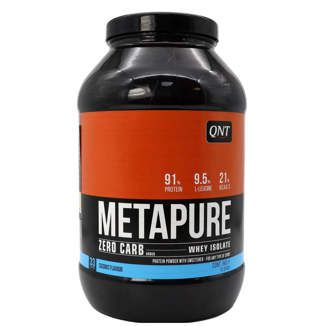 متاپیور زیرو کرب پودر خوراکی با طعم نارگیل 1000 گرم کیو ان تی