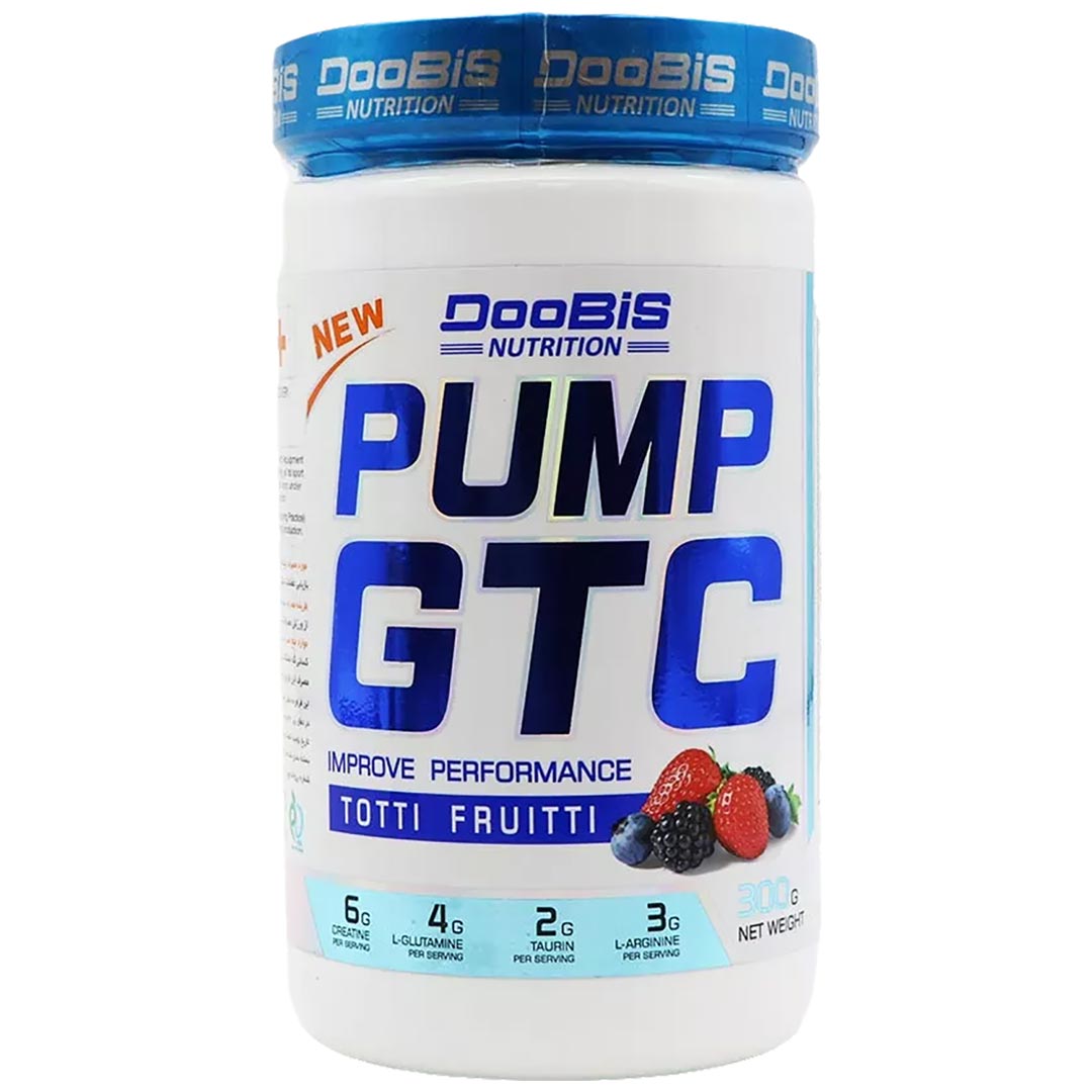 پودر خوراکی جی تی سی با طعم توتی فروتی 300 گرم دوبیس