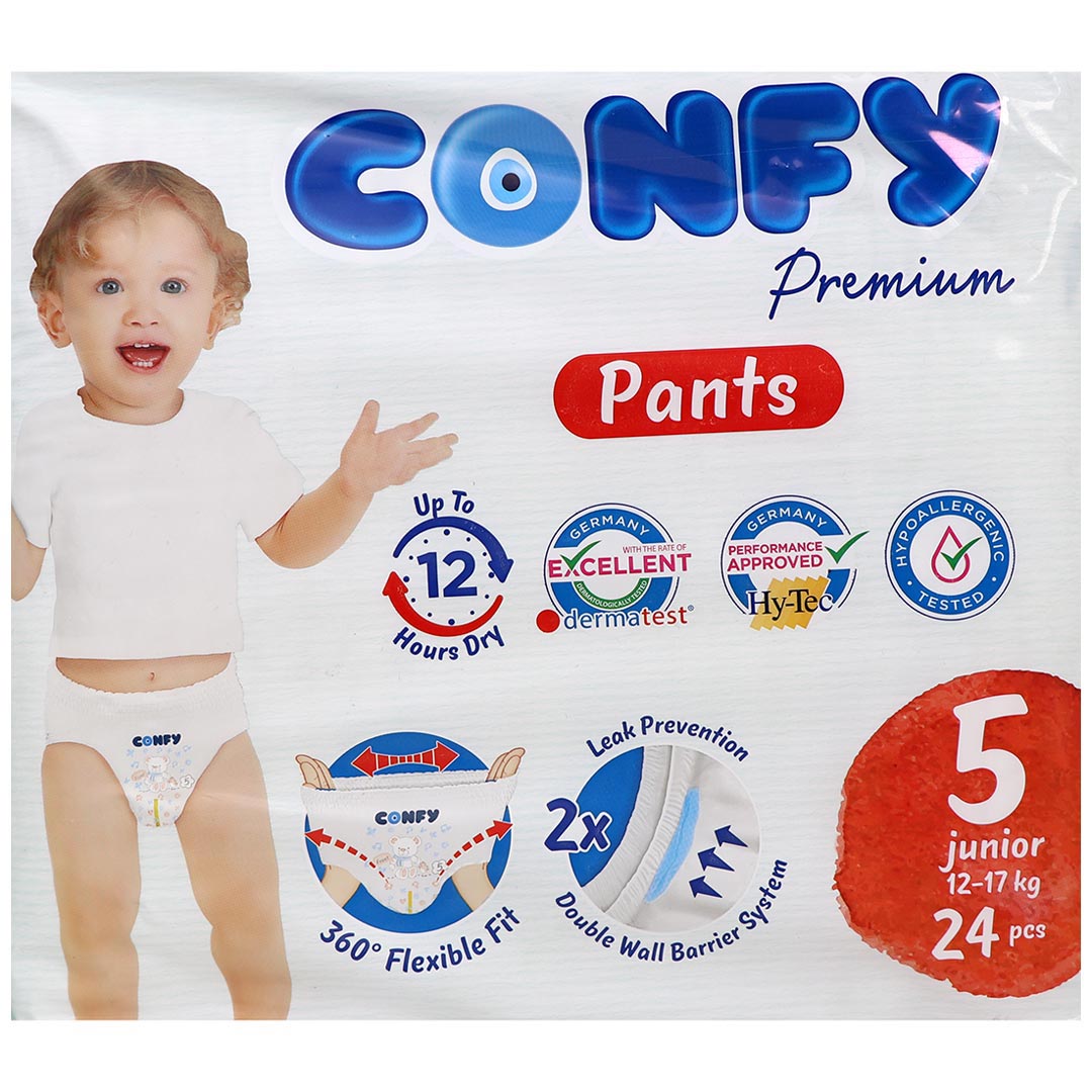 پوشک بچه پریمیوم شورتی سایز 5 24 عددی کانفی