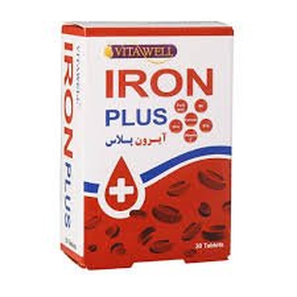 قرص آیرون پلاس ویتاول بسته 30 عددی