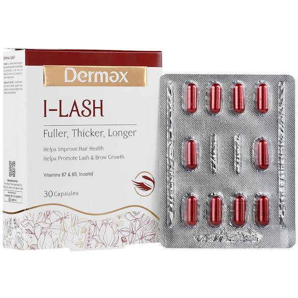درمکس آی-لش مکمل بیوتین و ویتامین ب5 کپسول 30 عددی