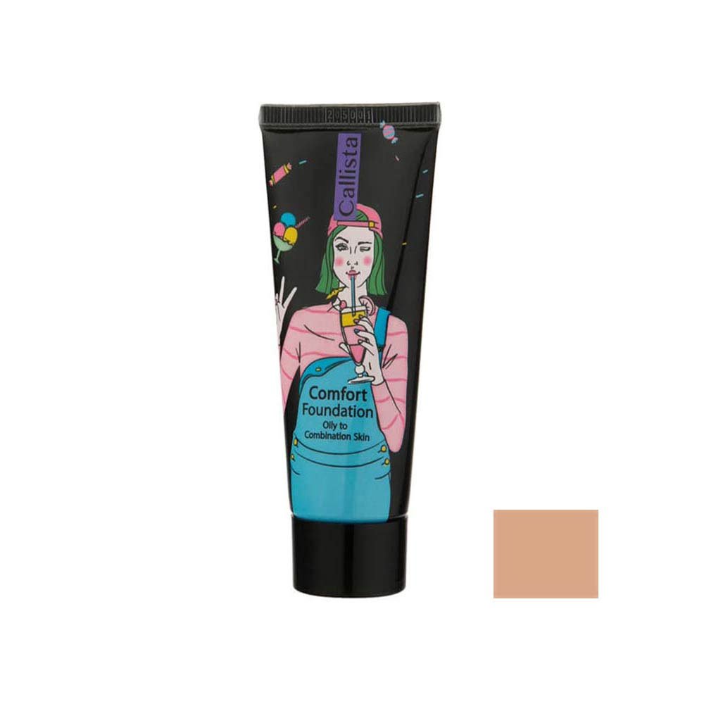 کالیستا کرم پودر تیوپی مدل Comfort شماره L03 رنگ بژ تیره حجم 35 میل