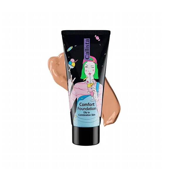 کالیستا کرم پودر تیوپی فاقد چربی مدل Comfort شماره L04 رنگ بژ طبیعی حجم 35 میل