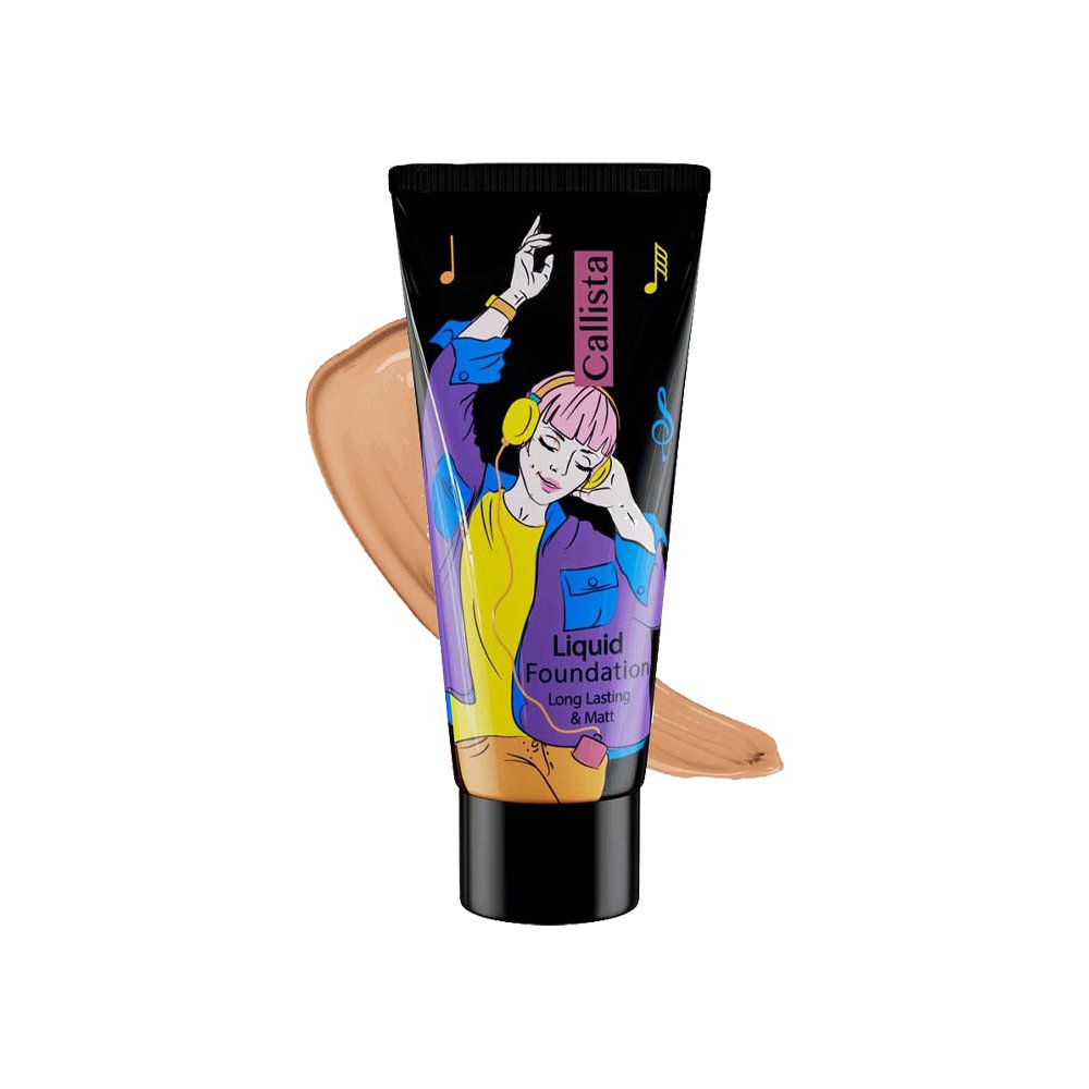 کالیستا کرم پودر مدل Long Lasting & Matt شماره M14 رنگ نخودی حجم 35 میل