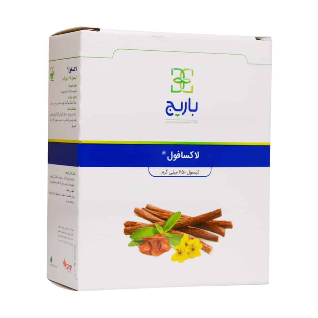لاکسافول کپسول خوراکی 650 میلی گرم باریج اسانس 30 عددی