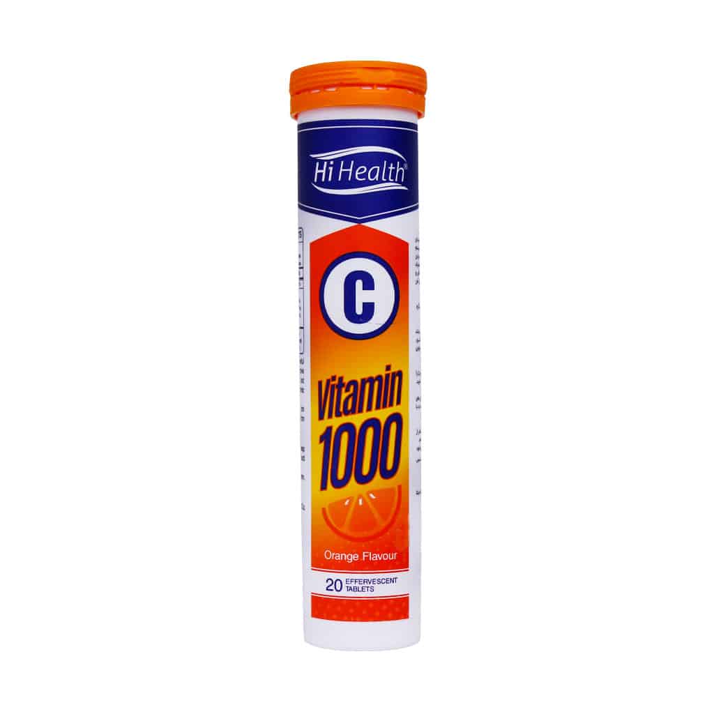 قرص جوشان ویتامین C 1000 میلی گرم‌ های هلث 20 عدد (با طعم پرتقال)