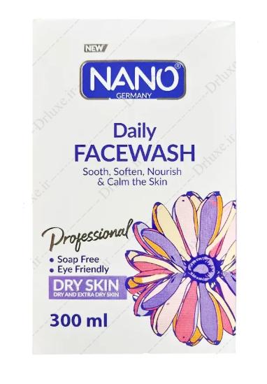 ژل شستشوی صورت نانو مناسب پوست خشک 300 میلی لیتر