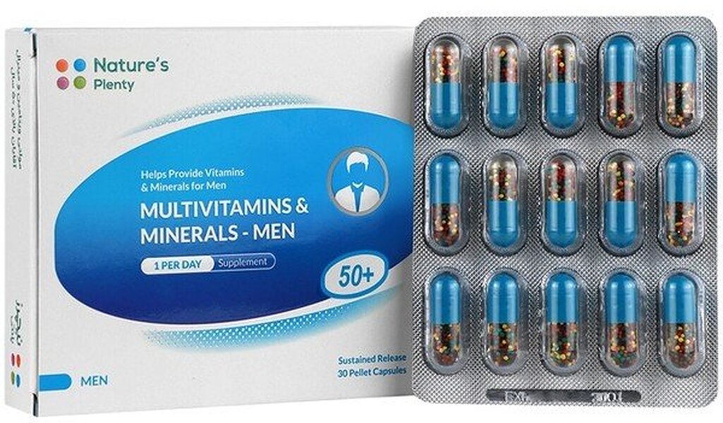 مولتی ویتامین و مینرال آقایان بالای 50 سال (30 عددی)